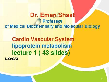 Dr. Eman Shaat Professor of Medical Biochemistry and Molecular Biology