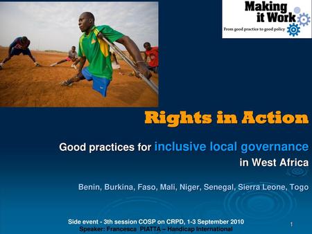 Rights in Action Good practices for inclusive local governance