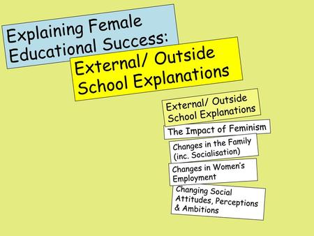 Explaining Female Educational Success: