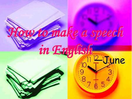 How to make a speech in English