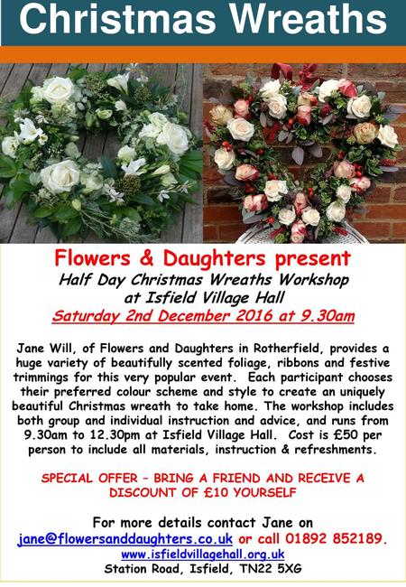 Christmas Wreaths Flowers & Daughters present