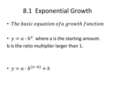 8.1 Exponential Growth 