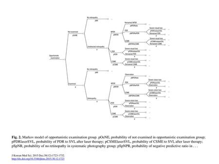 Fig. 2. Markov model of opportunistic examination group