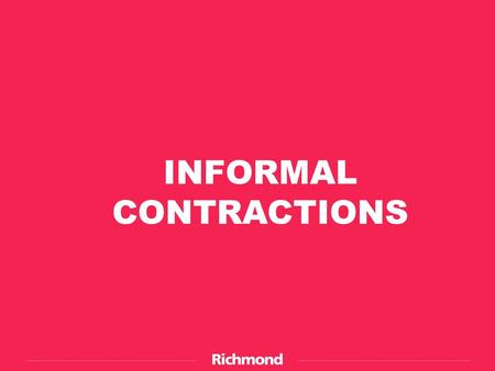 INFORMAL CONTRACTIONS