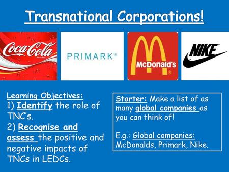 Transnational Corporations!