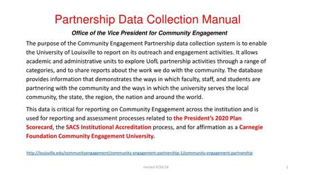 Partnership Data Collection Manual