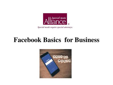 Facebook Basics for Business