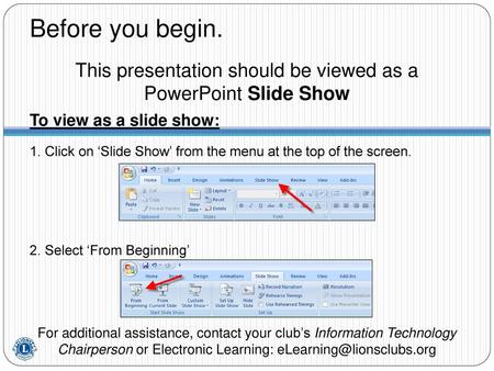 This presentation should be viewed as a