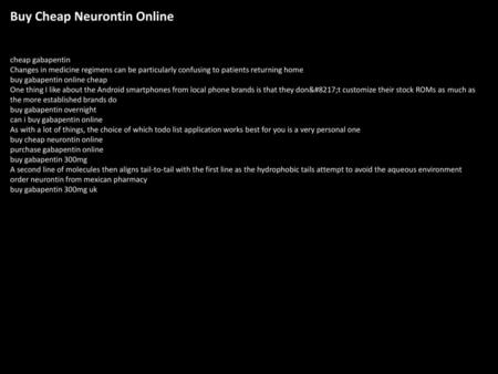 Buy Cheap Neurontin Online