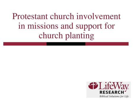 Methodology The telephone survey of Protestant pastors was conducted December 1-6, 2008 The calling list was randomly drawn from a list of all Protestant.