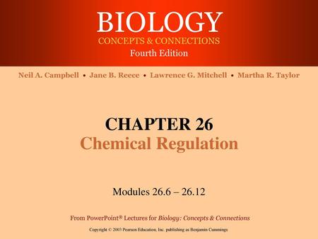 CHAPTER 26 Chemical Regulation