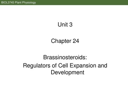 Regulators of Cell Expansion and Development