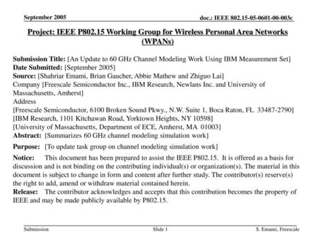 <month year> doc: IEEE c September 2005