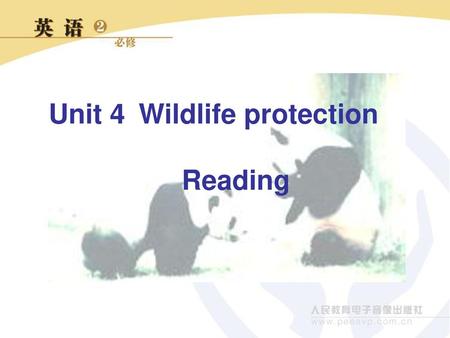 Unit 4 Wildlife protection