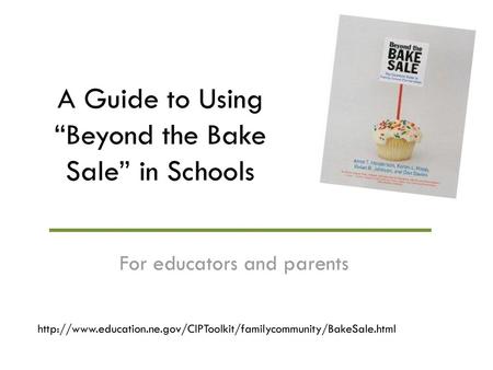 A Guide to Using “Beyond the Bake Sale” in Schools