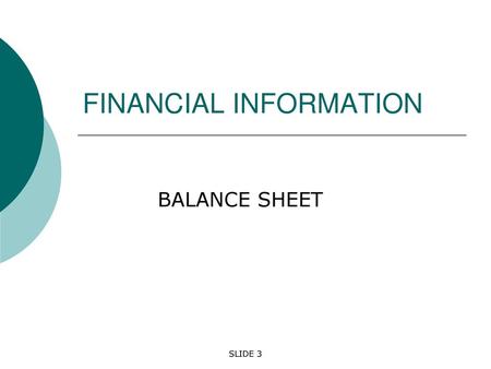 FINANCIAL INFORMATION