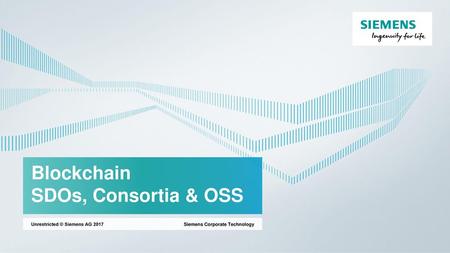 Blockchain SDOs, Consortia & OSS