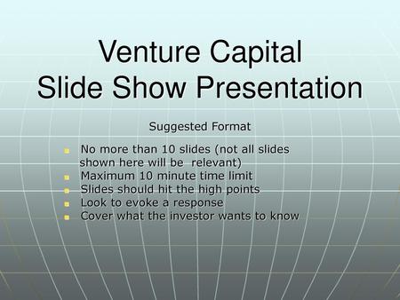 Venture Capital Slide Show Presentation