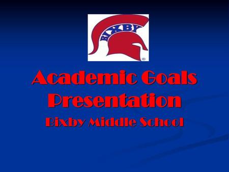 Academic Goals Presentation