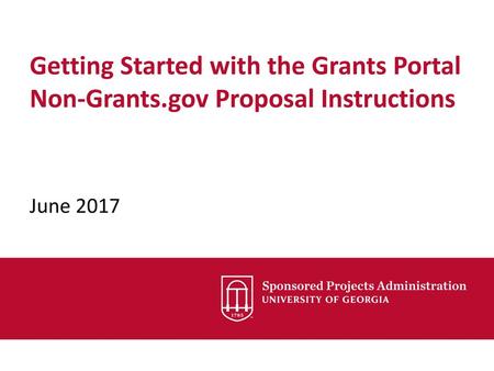 Getting Started with the Grants Portal Non-Grants