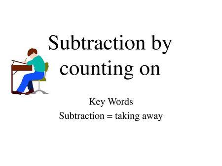 Subtraction by counting on