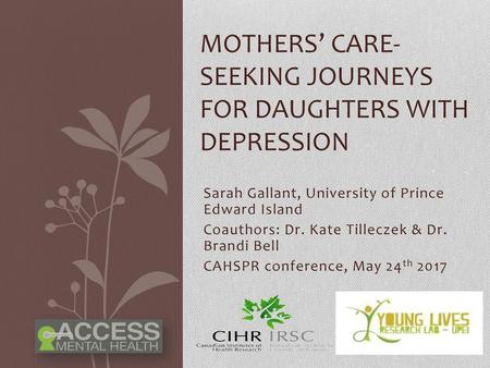 Mothers’ Care- Seeking Journeys for Daughters with depression