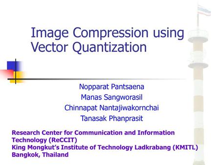 Image Compression using Vector Quantization