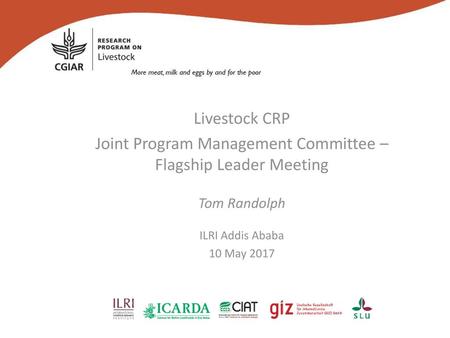 Joint Program Management Committee – Flagship Leader Meeting