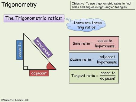 …there are three trig ratios