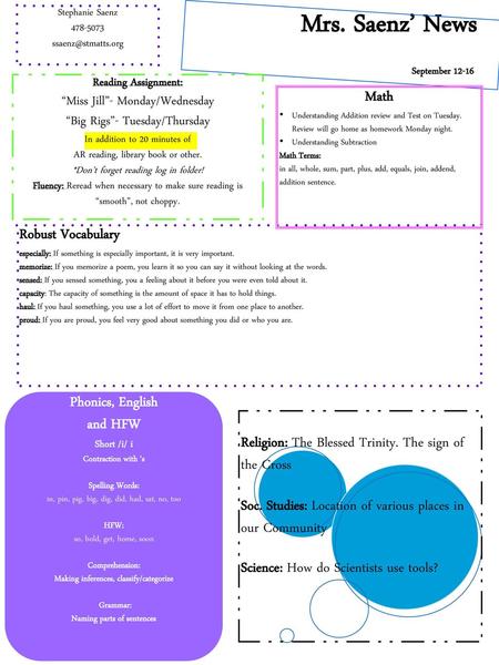 Making inferences, classify/categorize Naming parts of sentences