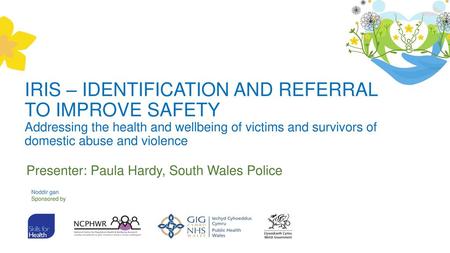 IRIS – IDENTIFICATION AND REFERRAL TO IMPROVE SAFETY Addressing the health and wellbeing of victims and survivors of domestic abuse and violence Presenter: