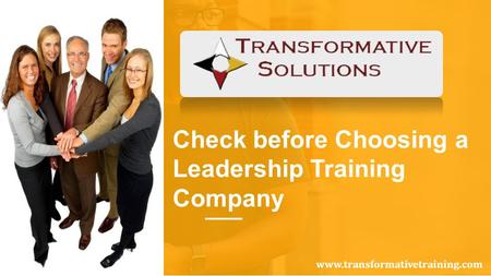 Best Leadership Training Company