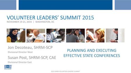 VOLUNTEER LEADERS’ SUMMIT 2015 NOVEMBER 19-21, 2015 | WASHINGTON, DC