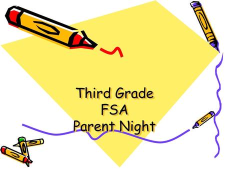 Third Grade FSA Parent Night