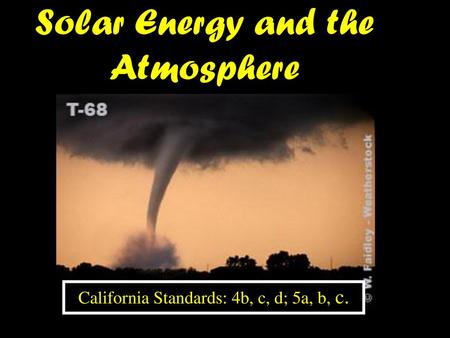 Solar Energy and the Atmosphere