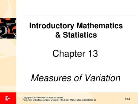 Introductory Mathematics & Statistics