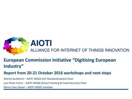 European Commission Initiative “Digitising European Industry”