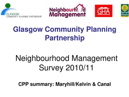 Neighbourhood Management Survey 2010/11