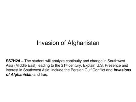 Invasion of Afghanistan