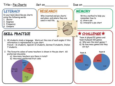 Literacy Research Memory Skill practice Challenge