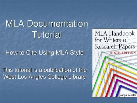 MLA Documentation Tutorial