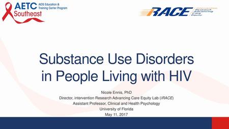 Substance Use Disorders in People Living with HIV