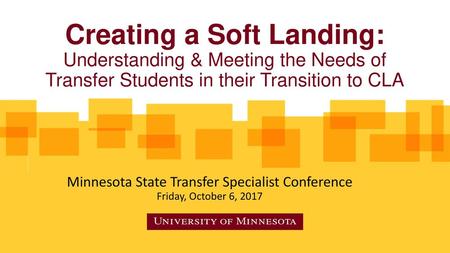 Minnesota State Transfer Specialist Conference Friday, October 6, 2017