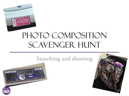 Photo composition scavenger hunt