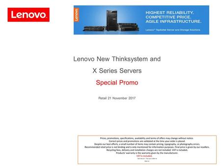 Lenovo New Thinksystem and