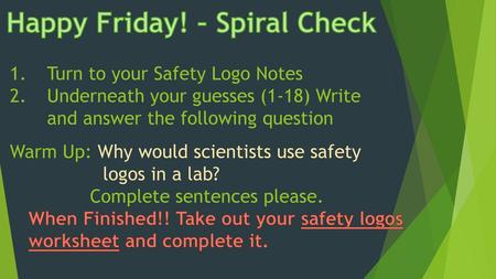 Happy Friday! – Spiral Check