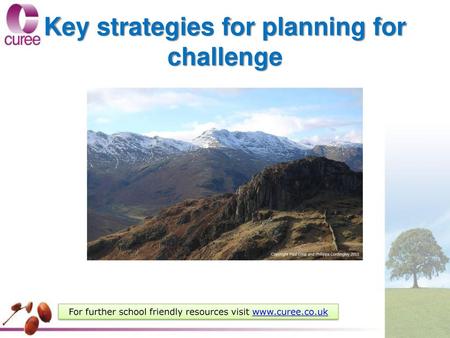 Key strategies for planning for challenge