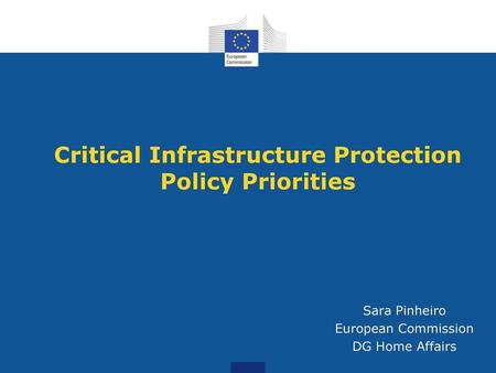 Critical Infrastructure Protection Policy Priorities