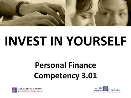 Invest in yourself Personal Finance Competency 3.01