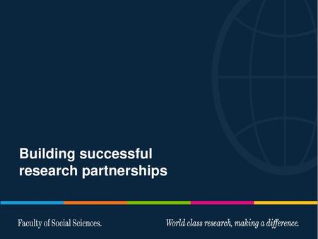 Building successful research partnerships